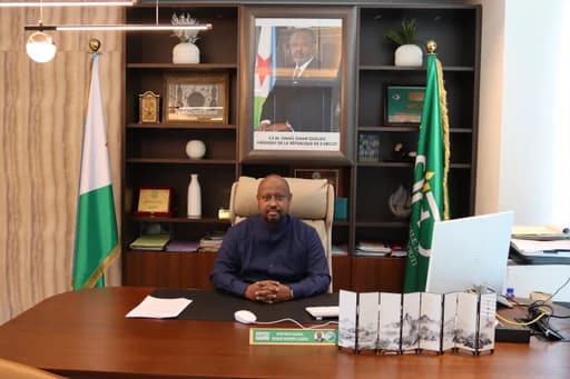 M. Dabar Adaweh Ladieh, Directeur Général de la SIHD, dans son bureau